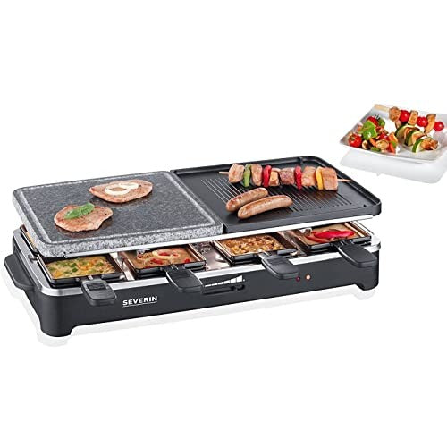 Severin - RG 2341 Raclette Party Grill With Natural Stone & 8 Pans