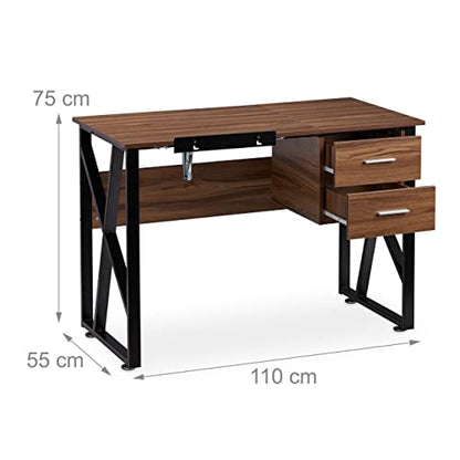 Relaxdays - Adjustable Tilting Desk, Laptop Table or Drawing Surface, Wood/Black