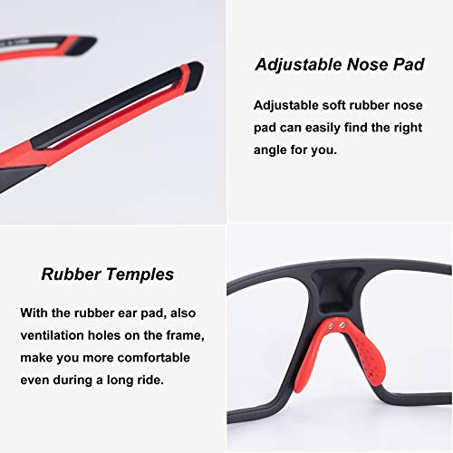 ROCKBROS - Photochromic Cycling Glasses for Men and Women, Outdoor Activities