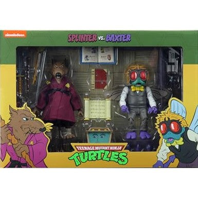 Neca Store - TMNT 7" Splinter & Baxter Action Figures, Collectible 2-Pack