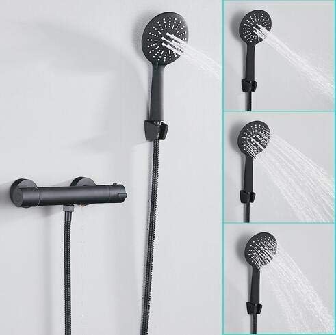 Rdgfbnhgnjdvfcvgvbb - Black Rainfall Shower Faucet Set With Hand Shower And Mixer