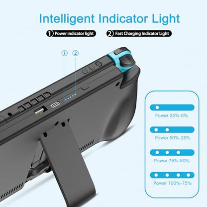 NEWDERY - 10000mAh External Battery Station for Nintendo Switch with Kickstand