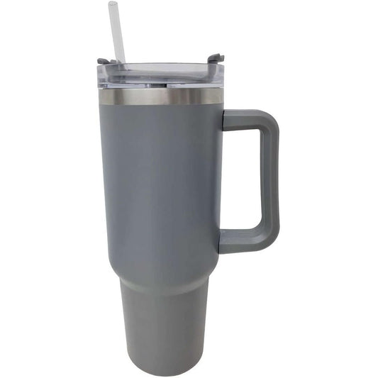 Stanley - 40 Oz Stainless Steel Travel Mug With Handle, Gray, Insulated Tumbler