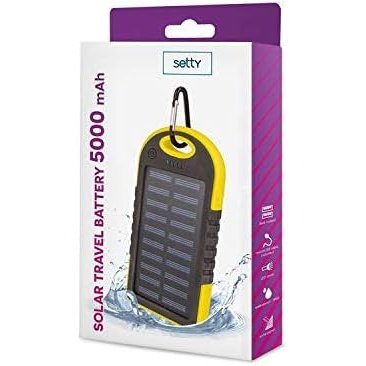 Setty - Solar Powerbank 5000mAh Yellow