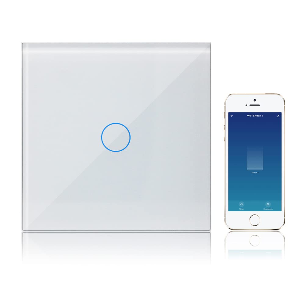 Ketotek - Wifi Smart Light Switch Touch 1 Gang Compatible With Alexa