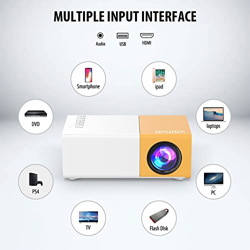 Vamvo - Mini Projector YG300 Pro, Portable Full HD 1080p Movie Projector