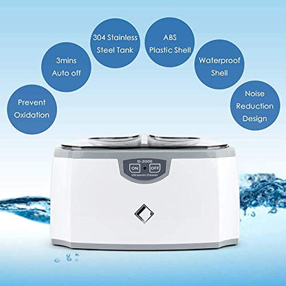 LifeBasis - D-2000 Ultrasonic Jewelry Cleaner with Watch Stand, 420ML