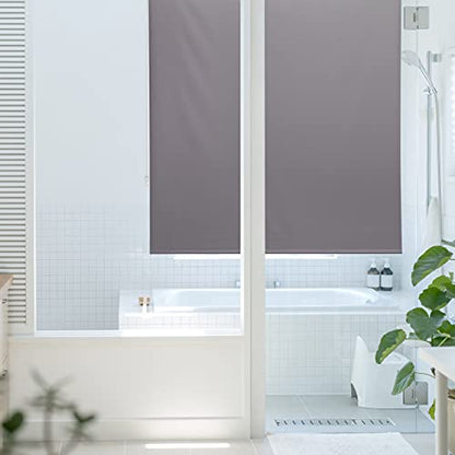 Relaxdays - Water-Repellent Grey Shower Blind, 140 x 240 cm, Rope Roller Design