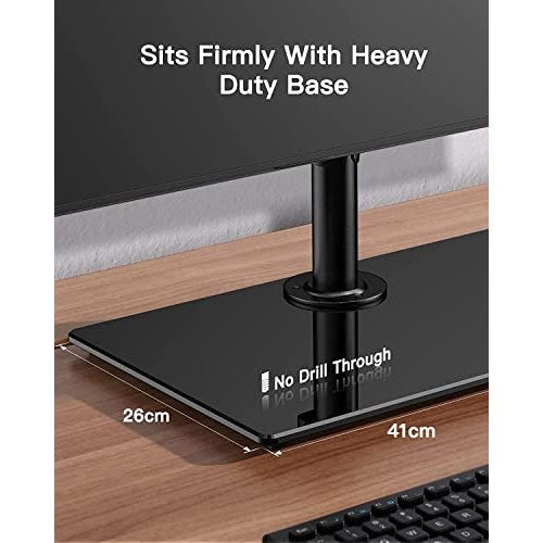 ErGear - Dual Monitor Mount for 13-32 Inch Screens, Swivel & Freestanding Base