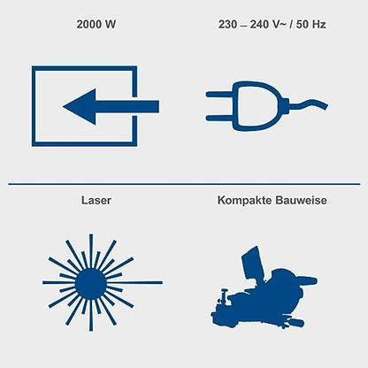 Scheppach - HM216 Mitre Saw 2000W With Laser, LED, And 2 Carbide Blades