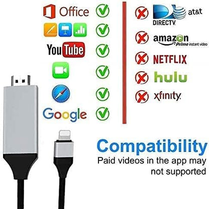 Foretoo - Apple Mfi Certified Lightning To HDMI Adapter For iPhone/iPad