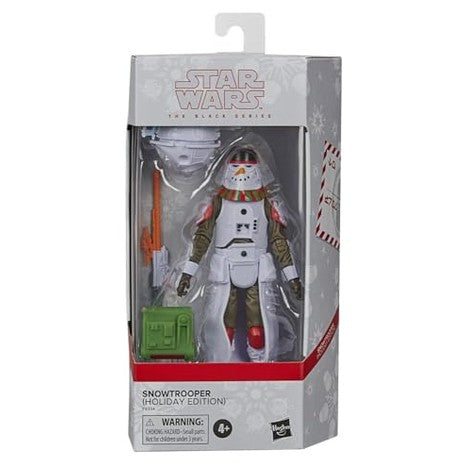 Celebrate with the exclusive Star Wars Black Series Snowtrooper, a holiday-themed collectible figure. Perfect gift for fans and collectors!