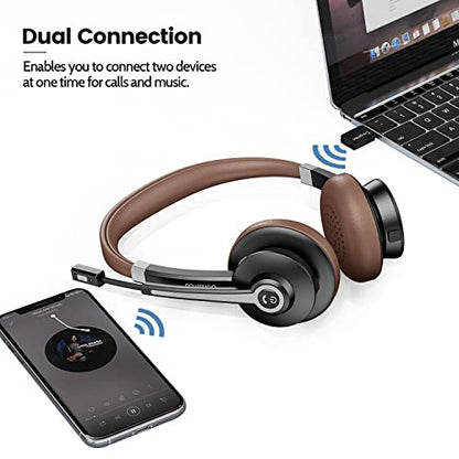 Vendor Name - Bluetooth Headset V5.0, Wireless Noise Cancelling Microphone & 25Hrs Playtime