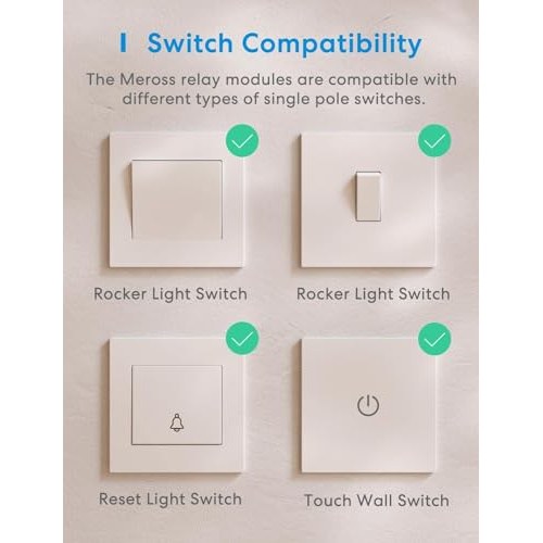 Meross - WiFi Relay Switch Module for Smart Home, Works with Alexa & Google