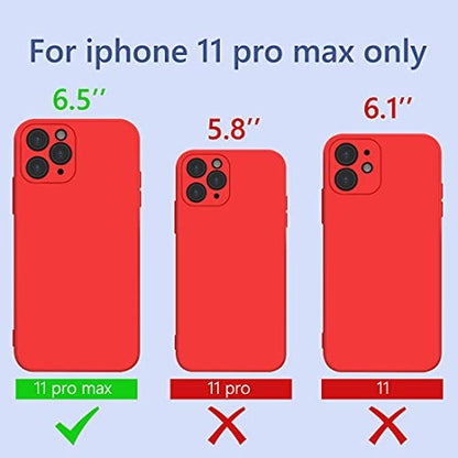 Red - Shockproof Slim Fit Silicone TPU Case for iPhone 11 Pro Max (6.5 Inch)