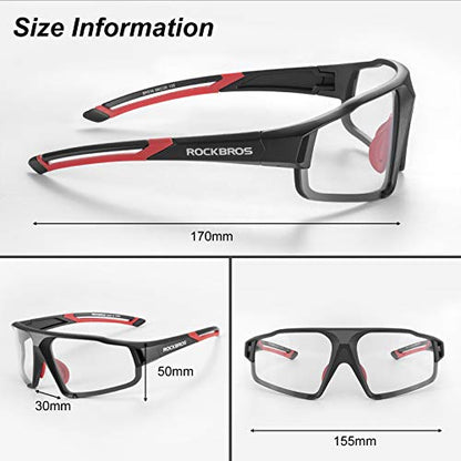 ROCKBROS - Photochromic Cycling Glasses for Men and Women, Outdoor Activities