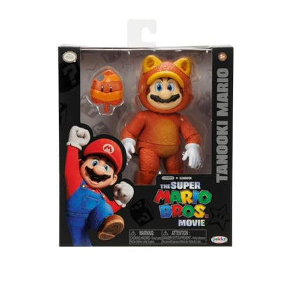 The Super Mario Bros. Movie - Tanooki Mario 5" Figure with Leaf Accessory