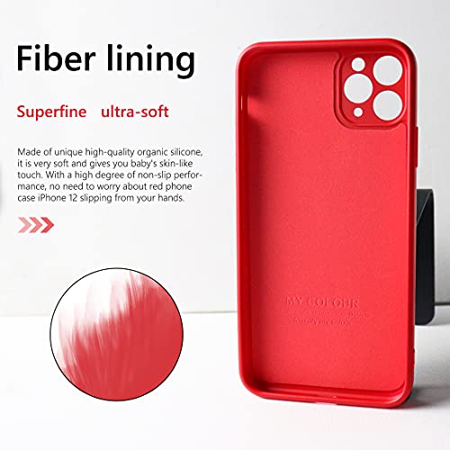 Red - Shockproof Slim Fit Silicone TPU Case for iPhone 11 Pro Max (6.5 Inch)