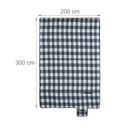 Relaxdays - XXL Waterproof Picnic Blanket, 200 x 300 cm, Insulated, Grey