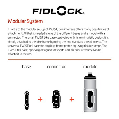 FIDLOCK - Uni Connector + Bike Base Universal Water Bottle Holder