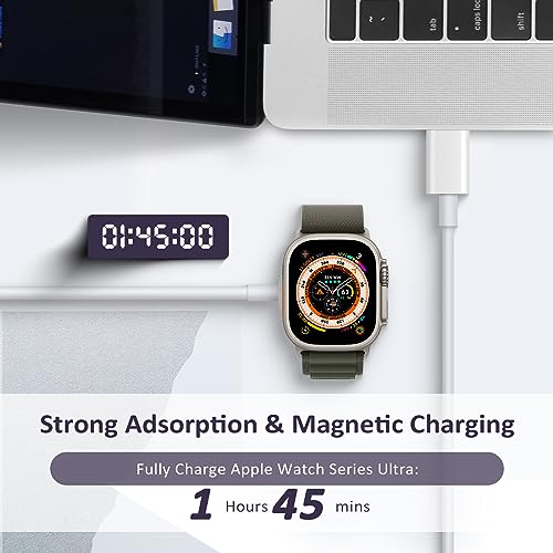 Vertebraid - Fast Charging USB C Watch Charger Cord For Apple Watch, 4.9ft