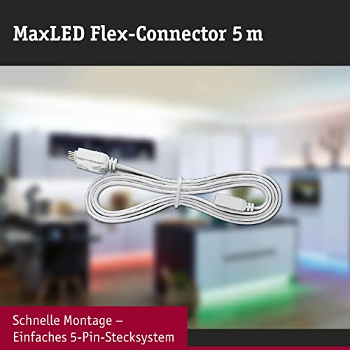 Paulmann - MaxLED 1m Extension Cable for LED Strip, 5-Pin White Accessory