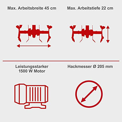 Scheppach - MTE460 Electric Tiller for Efficient Garden Cultivation