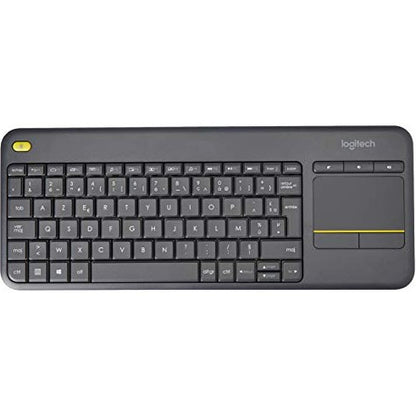 Logitech - K400 Plus Wireless Touch TV Keyboard With Touchpad, AZERTY Layout