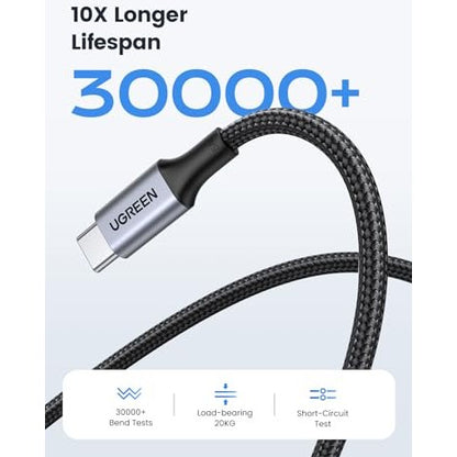 UGREEN - 100W USB C to USB C Charger Cable, 6.6FT Black