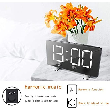 Reloj - Portable LED Digital Alarm Clock With USB Port, 3 Dimming Modes