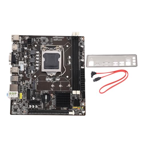 Motherboard by Dpofirs featuring LGA 1155 CPU socket, compatible with Core i7, i5, and i3 processors; supports 2 DDR3 memory slots and includes VGA and HDMI outputs for digital high-definition video.