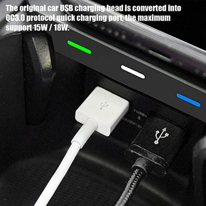 Volvo - Wireless Car Charger 15W Qi Fast Charging Dual USB QC3.0 Ports