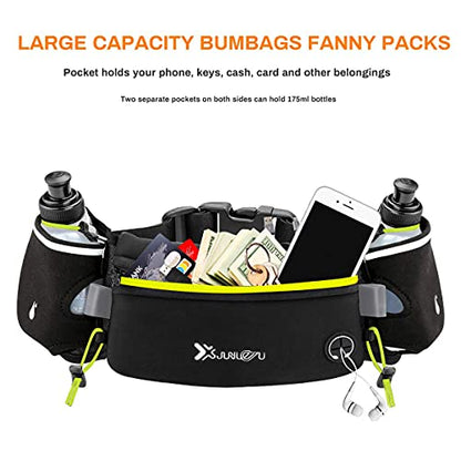 FitGear - Number-One Running Belt with Water Bottles, Adjustable Hydration Waist Pack