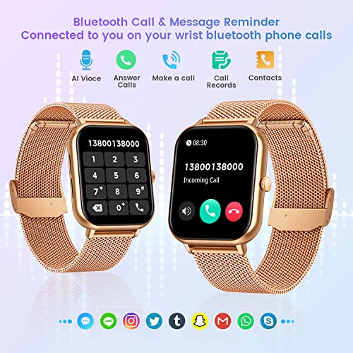 SmartTech - Women's Smartwatch With Fitness Tracker & Bluetooth Call Monitor