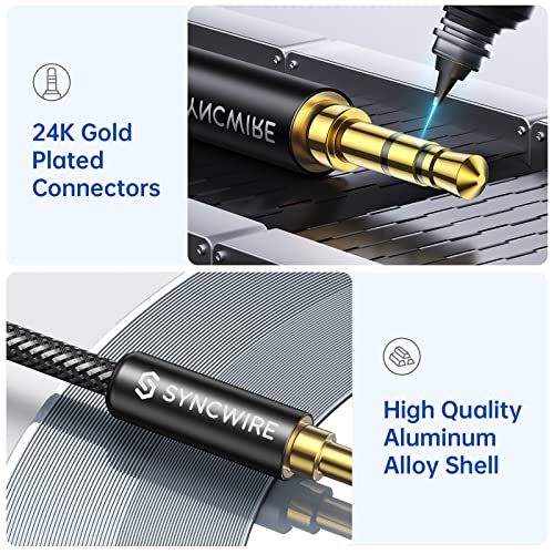 Syncwire - 3.3 Ft Aux Audio Cable For Headphones, Car, And Home Stereo