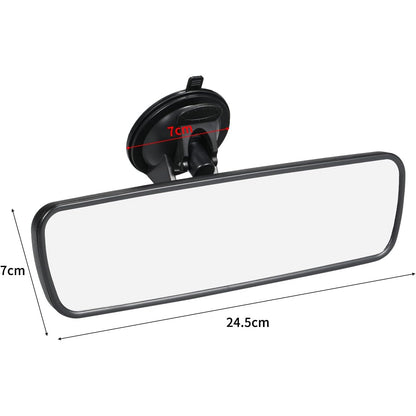 Goolsky - Rear View Mirror Suction Cup Wide Angle For Cars SUVs Trucks (Black)