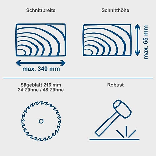 Scheppach - HM216 Mitre Saw 2000W With Laser, LED, And 2 Carbide Blades