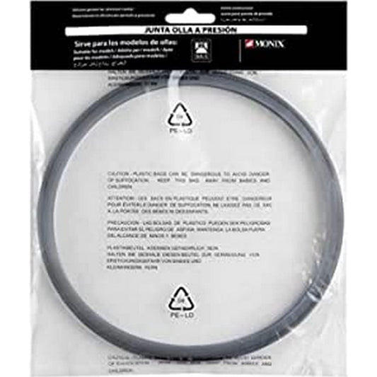 Isogona - Silicone Gasket for Monix Pressure Cookers 4L, 6L, 7L, Gray, 22cm