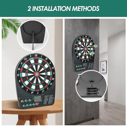 SIMDAO - Electronic Dartboard Set with LCD Display, 3 Darts & 12 Dart Heads