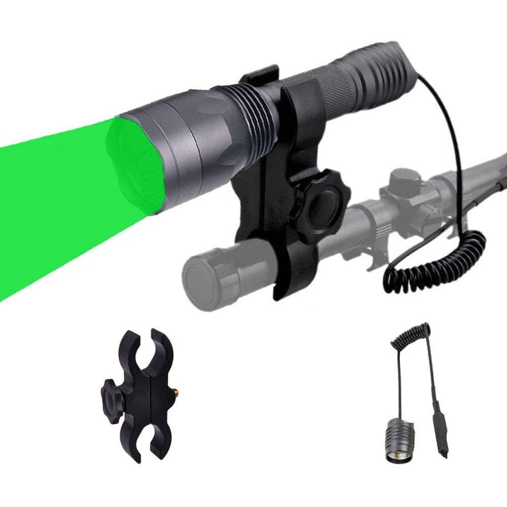 Windfire - S10 300 Yards 650 Lumen Green Led Hunting Flashlight Kit