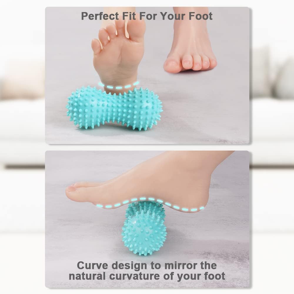 Uraqt - Massage Balls Set of 3: Spiked, Hard, For Back, Legs, Feet, Hands