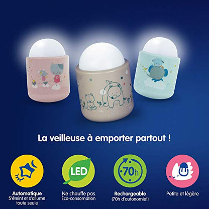 Pabobo - Kid Sleep Portable Night Light for Babies - Soft LED - 70 Hours Battery Life