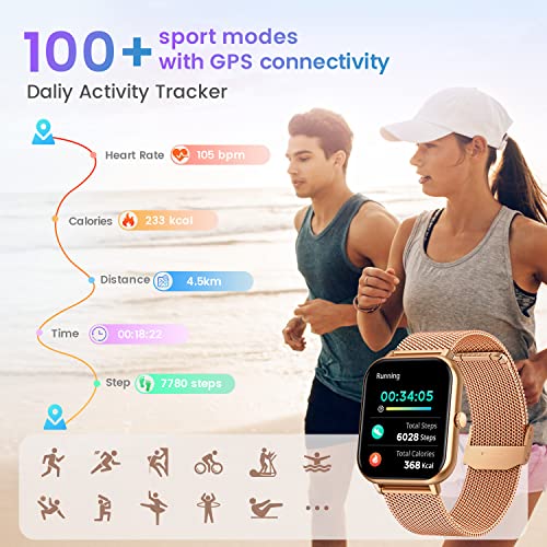 SmartTech - Women's Smartwatch With Fitness Tracker & Bluetooth Call Monitor