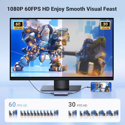 UGREEN - USB C Capture Card 1080P 60FPS with Ultra-Low Latency for Gaming