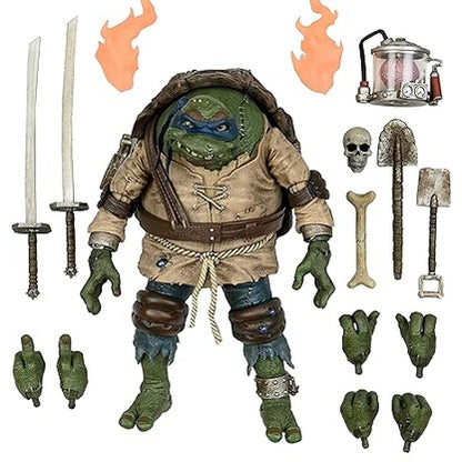 Explore the NECA Universal Monsters x TMNT collection with this 7" action figure featuring iconic horror and ninja accessories.