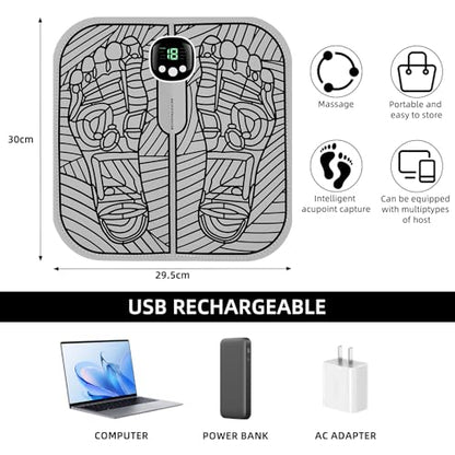 Niaazi - EMS Foot Massager Pad for Pain Relief and Circulation with Remote Control