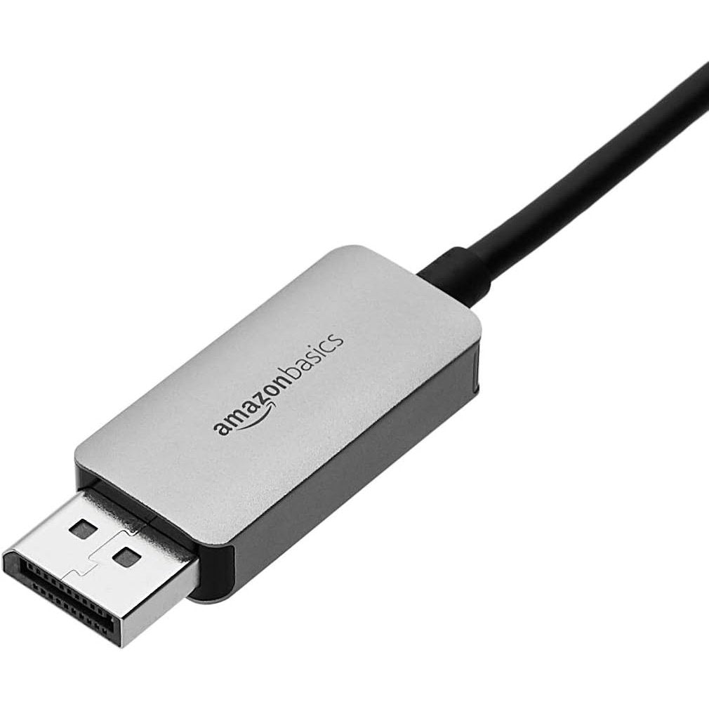 Amazon - Basics Aluminum USB-C to DisplayPort Cable, 3-Foot