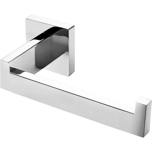 Hitslam - Chrome Toilet Paper Holder Wall Mount Square Silver Stainless Steel