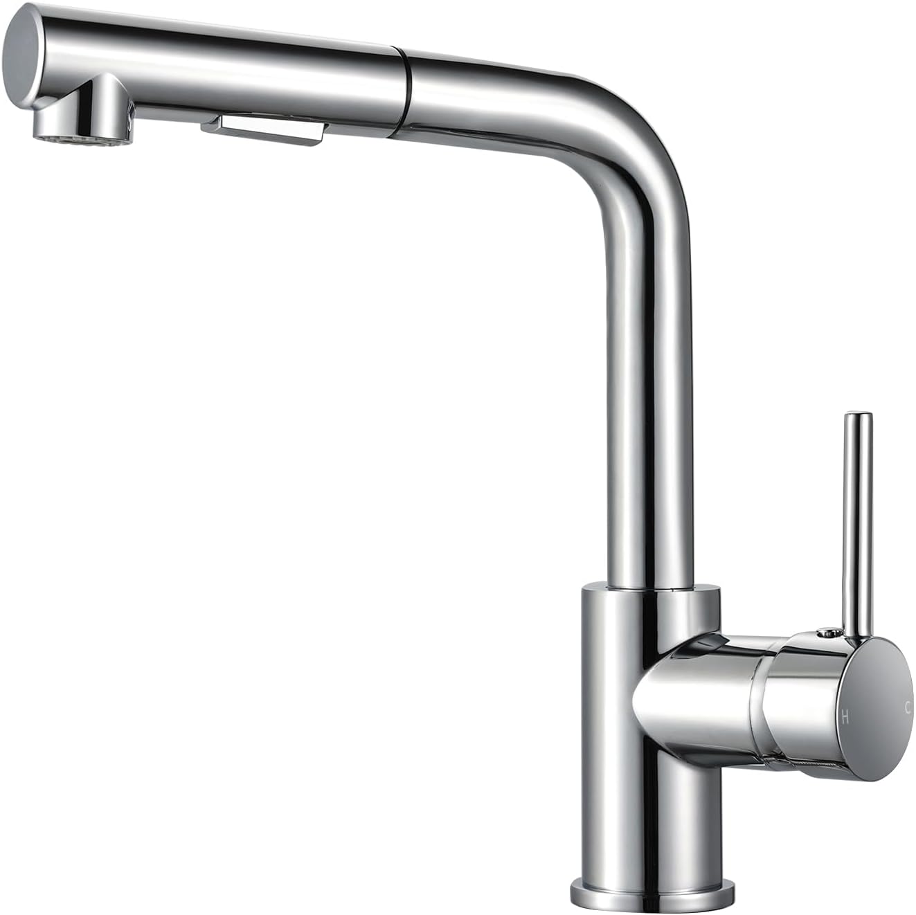 Peppermint - Kitchen Taps With Pull Out Spray Chrome Single Lever 360Â° Swivel Faucet