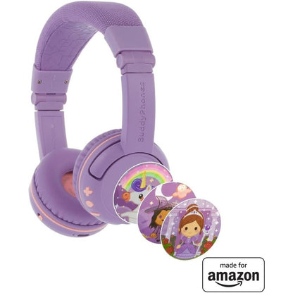 Onanoff - Buddyphones Playtime Volume-Limiting Bluetooth Child Headphones Purple